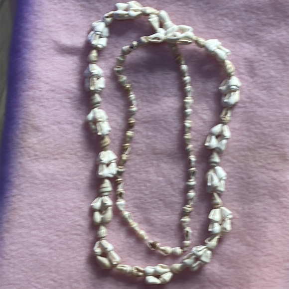 Seashell Lei Tropical Tiki Luau Boho Beach Long 34” Single Strand Long Neckl… - Picture 10 of 11